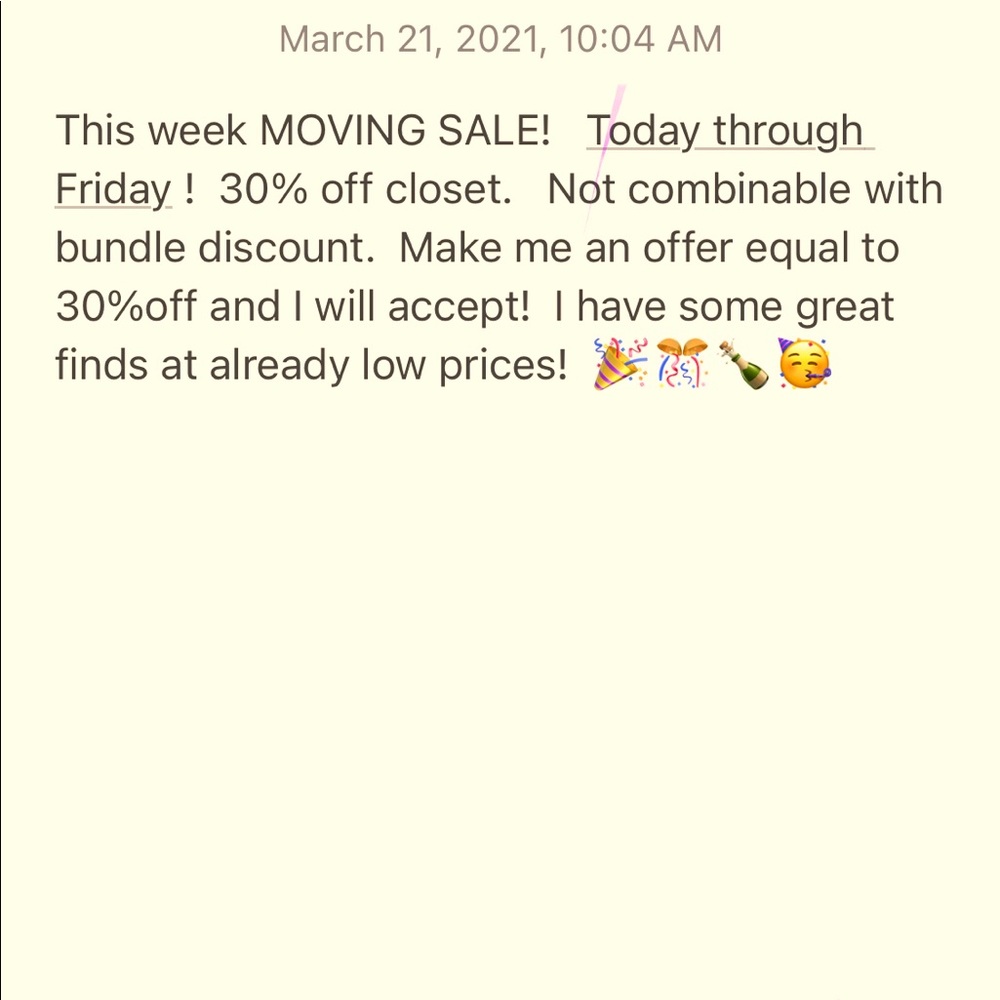 MOVING SALE!